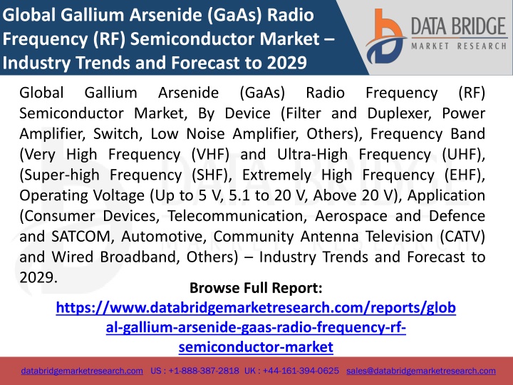 global gallium arsenide gaas radio frequency