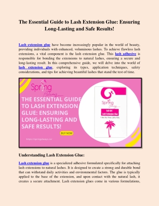 the essential guide to lash extension glue