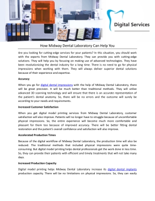 how midway dental laboratory can help you