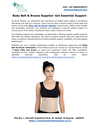 Body Belt & Braces Supplier_ Get Essential Support