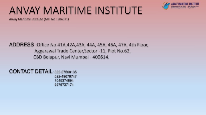 anvay maritime institute anvay maritime institute