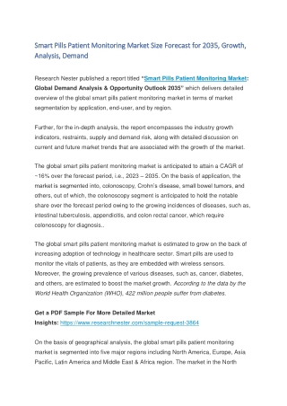 smart pills patient monitoring market size