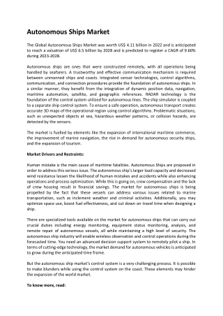 autonomous ships market