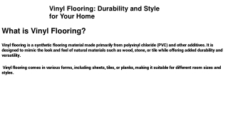 Vinyl flooring