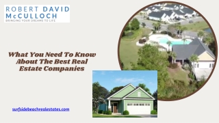 Need To Know About The Best Real Estate Companies