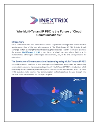 Why Multi-Tenant IP PBX is the Future of Cloud Communications