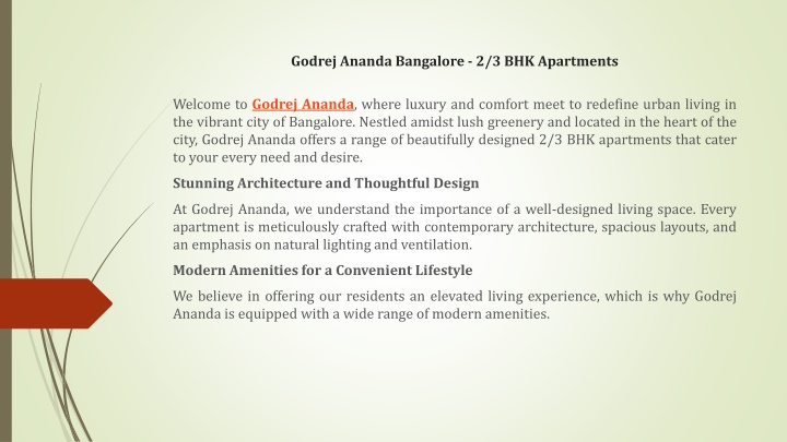 godrej ananda bangalore 2 3 bhk apartments