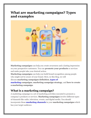 What are marketing campaigns