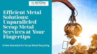 Efficient Metal Solutions Unparalleled Scrap Metal Services at Your Fingertips