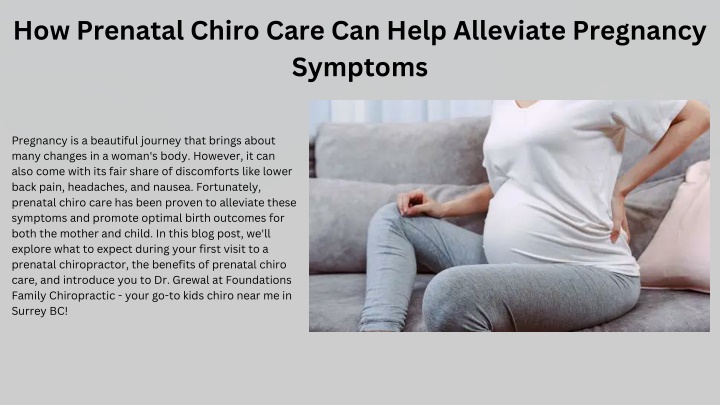 how prenatal chiro care can help alleviate