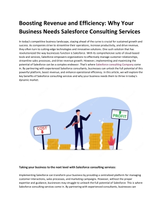 boosting revenue and efficiency why your business