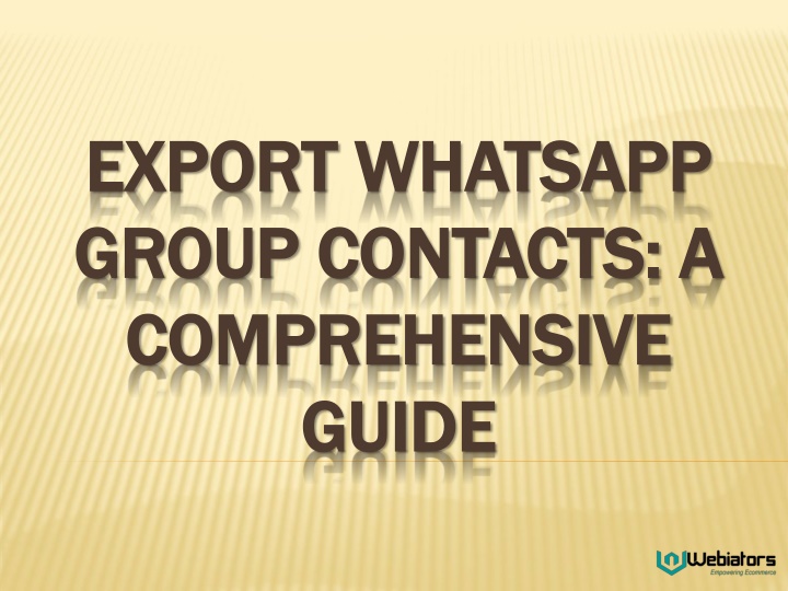 export whatsapp group contacts a comprehensive guide