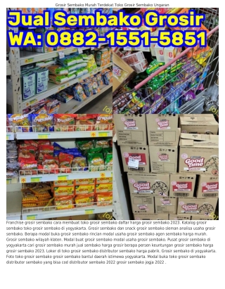 Ö88ᒿ–1551–5851 (WA) Modal Awal Usaha Grosir Sembako Warung Grosir Sembako