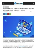 Streamline Your Software Development Process with Automated Software Testing - slide 1