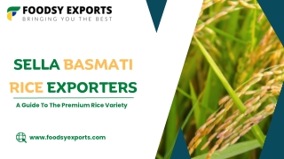 Sella Basmati Rice Exporters: A Guide To The Premium Rice Variety