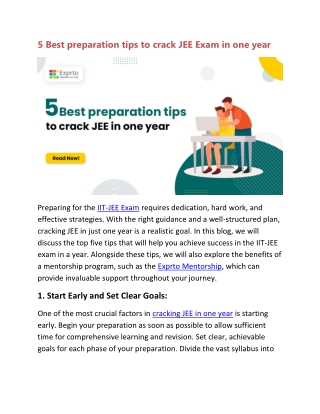 5 best preparation tips to crack jee exam
