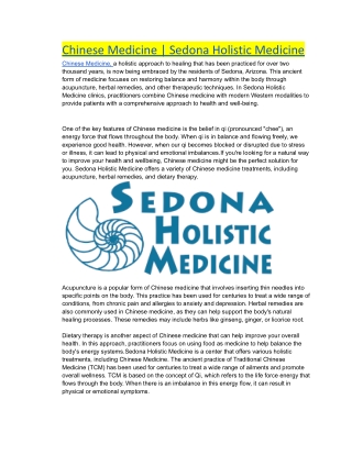 Chinese Medicine _ Sedona Holistic Medicine