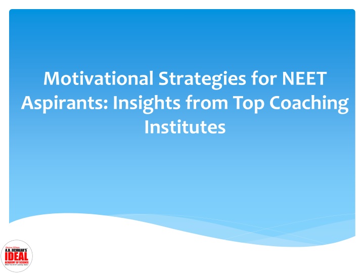 motivational strategies for neet aspirants