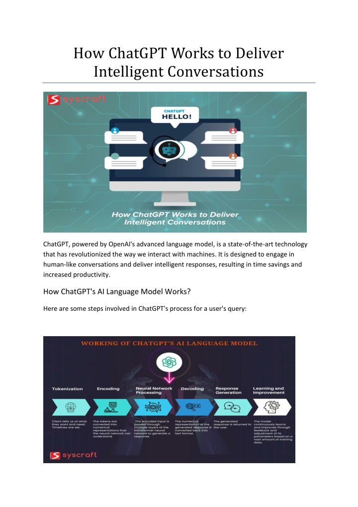 how chatgpt works to deliver intelligent