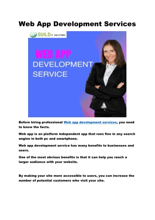 web app development services
