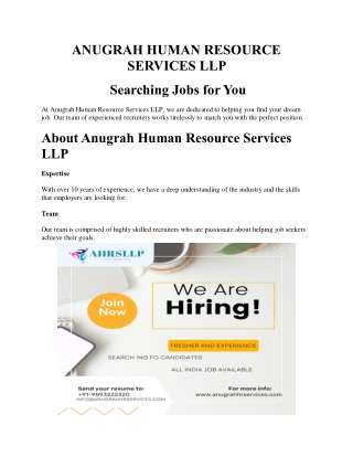 anugrah human resource services llp