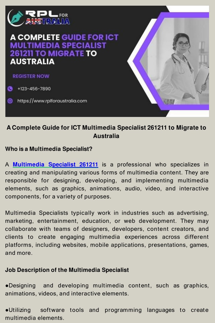 a complete guide for ict multimedia specialist