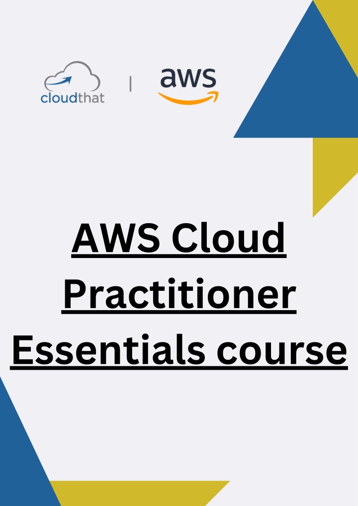 aws cloud practitioner essentials course