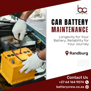 Car  battery Maintenance Service in Randburg