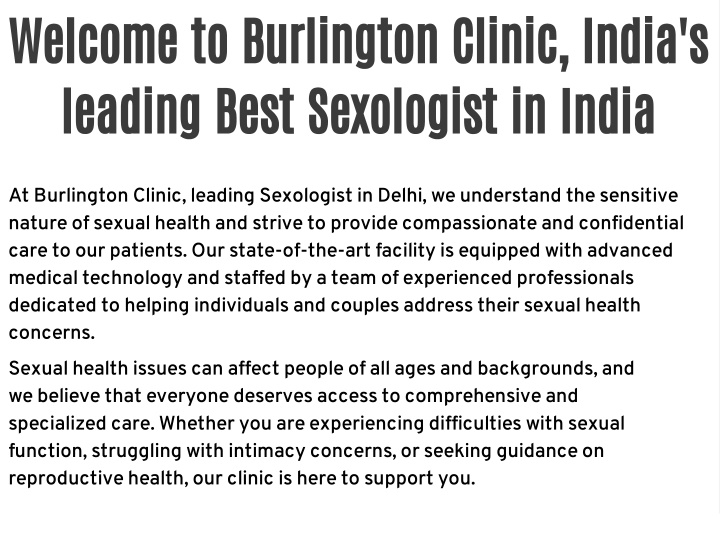 welcome to burlington clinic india s leading best