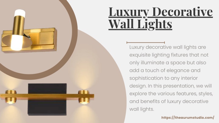 luxury decorative wall lights