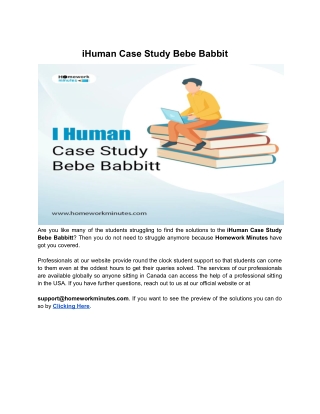 iHuman Case Study— Bebe Babbit