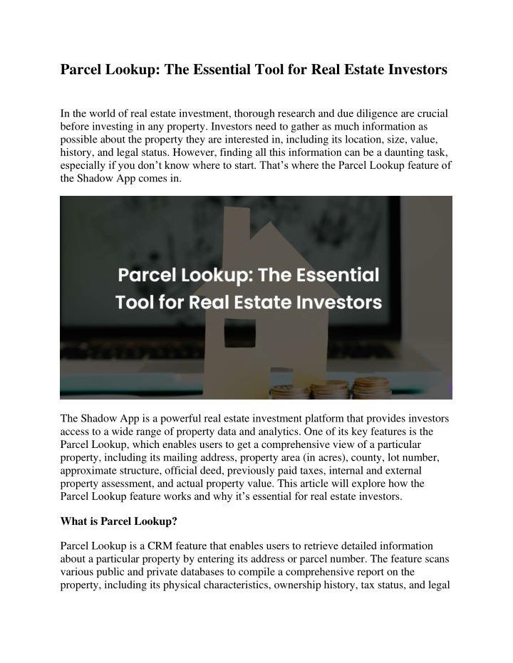 parcel lookup the essential tool for real estate