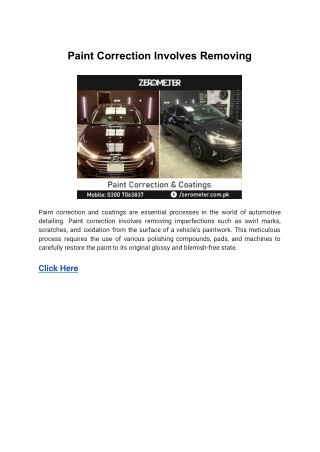 paint correction involves removing