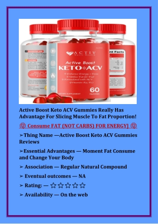active boost keto acv gummies really