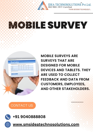 Mobile surveys service in Bhubaneswar-Idea Technosolutions pvt. ltd.