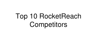 Top 10 RocketReach Competitors