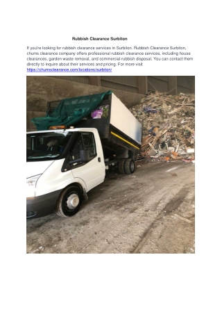 Rubbish Removal Twickenham