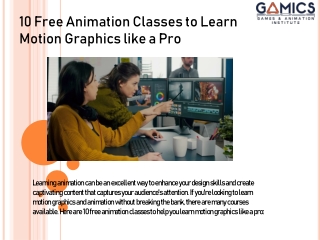 10 Free Animation Classes to Learn Motion Graphics like a Pro