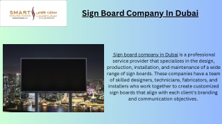 Sign Board company in dubai