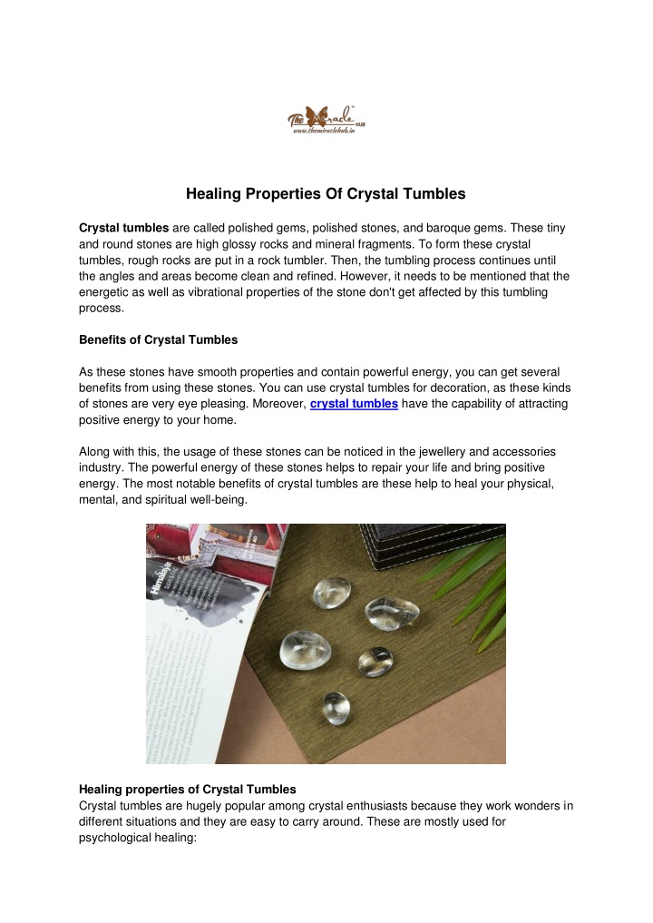 healing properties of crystal tumbles