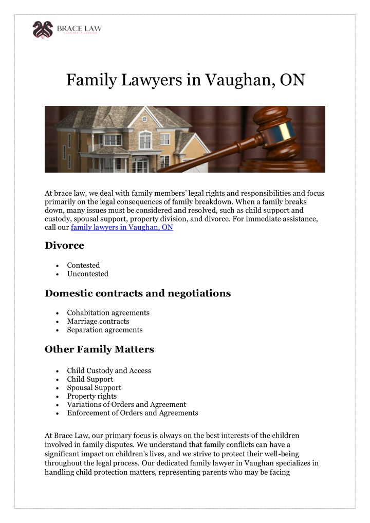 family lawyers in vaughan on