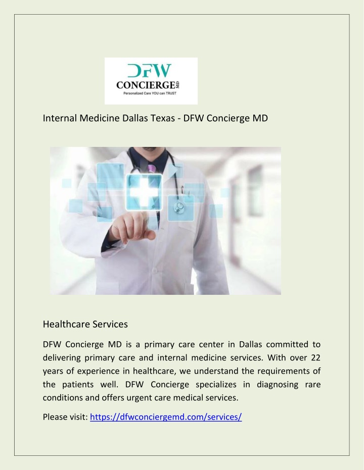 internal medicine dallas texas dfw concierge md