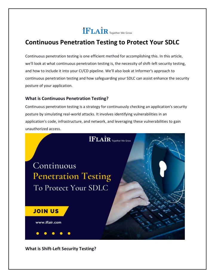continuous penetration testing to protect your