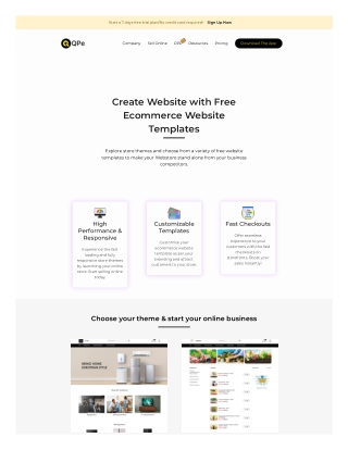 QPe Store Themes | Free Ecommerce Website Templates 2023