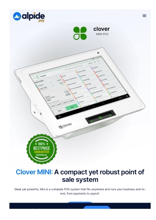 Free Clover POS - Clover Mini POS - Credit Card Machine