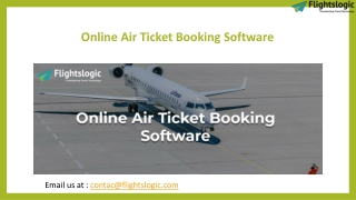 Online Air Ticket Booking Software