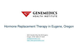 Best Hormone Replacement Therapy in Eugene, Oregon