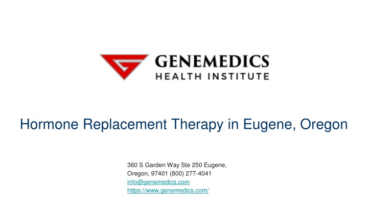 hormone replacement therapy in eugene oregon