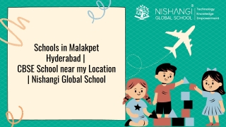 Schools in Malakpet Hyderabad CBSE School near my Location  Nishangi Global School