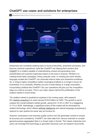 chatgpt use cases and solutions for enterprises
